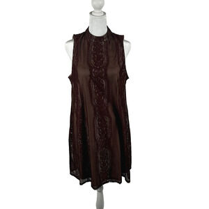 New! Love Fire Womens Dress Sleeveless Lace Red Size Large *